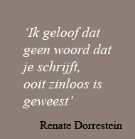 Uitspraak Renate Dorrestein